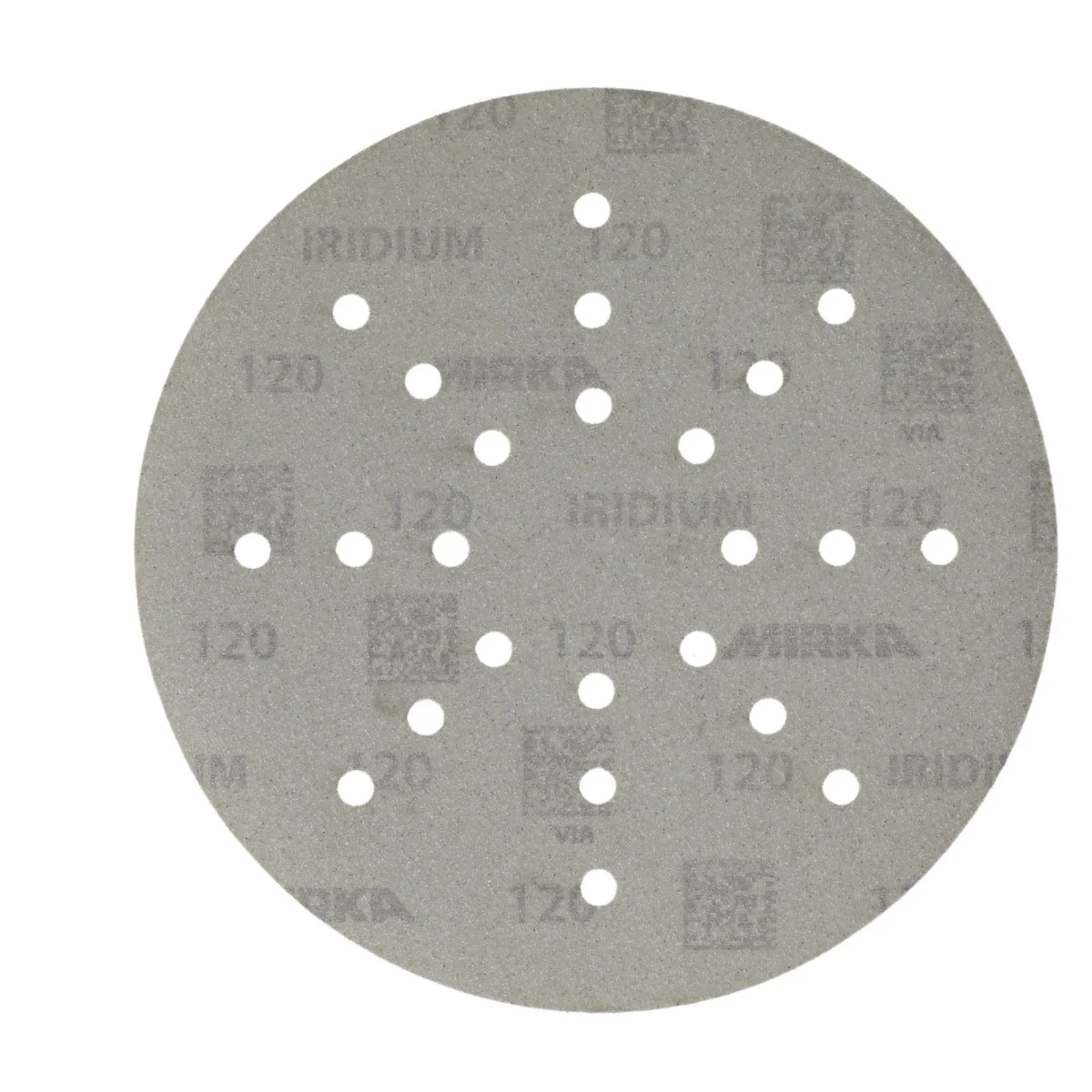 Mirka 225 mm IRIDIUM Premium Zımpara Diski P120 24 Delik — 25'li Paket