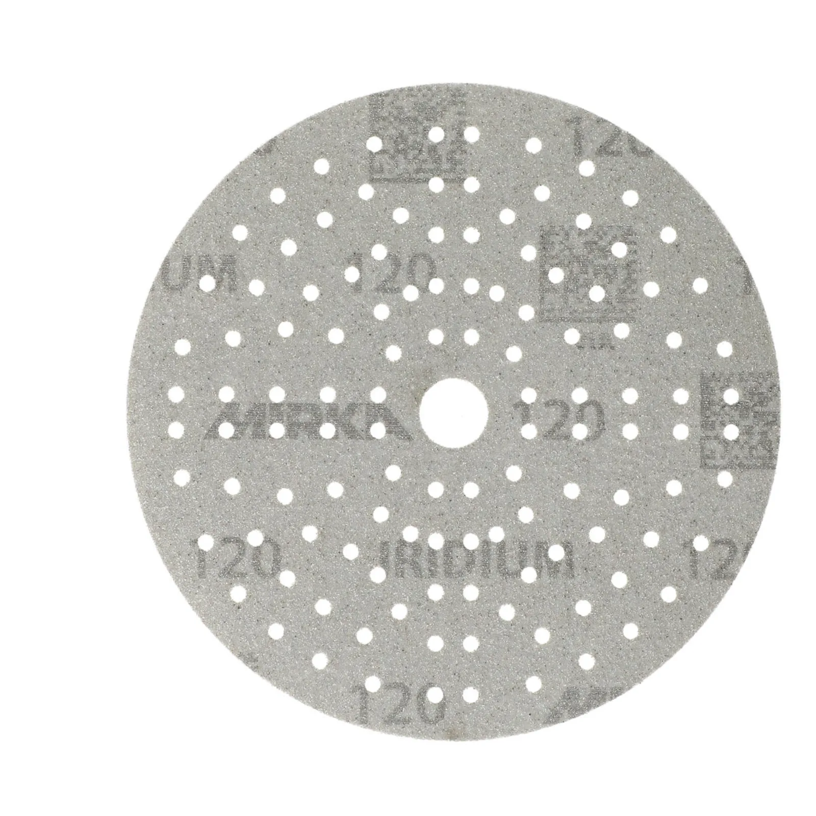 Mirka 150 mm IRIDIUM Premium Zımpara Diski P120 121 Delik — 100'lü Paket