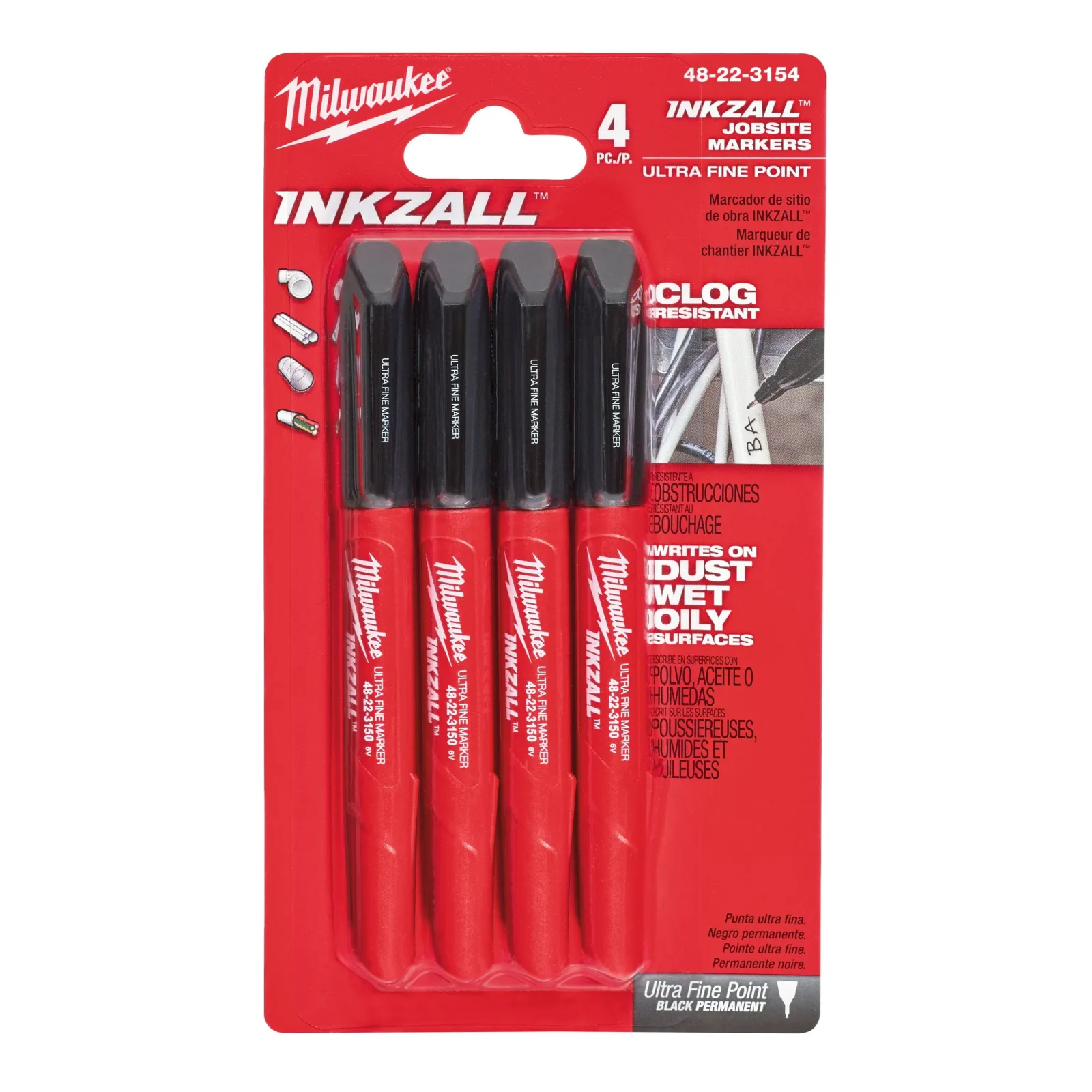 Inkzall İnce Uçlu Marker - 4'lü Pk