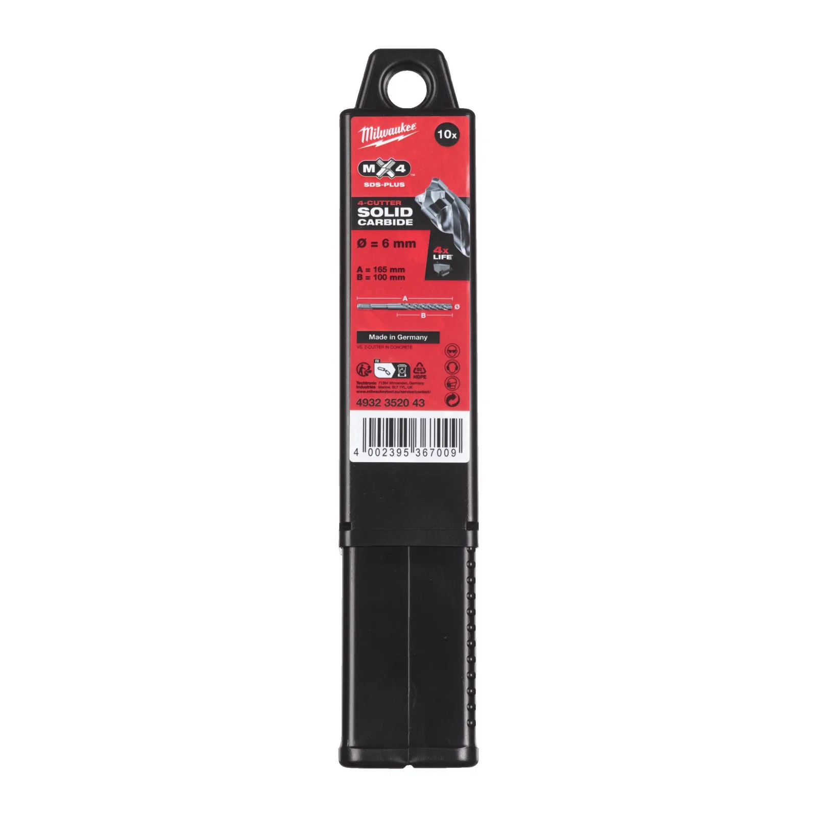 Sds-Plus 6x165 Matkap Ucu Mx4 Seri 10lu Pkt