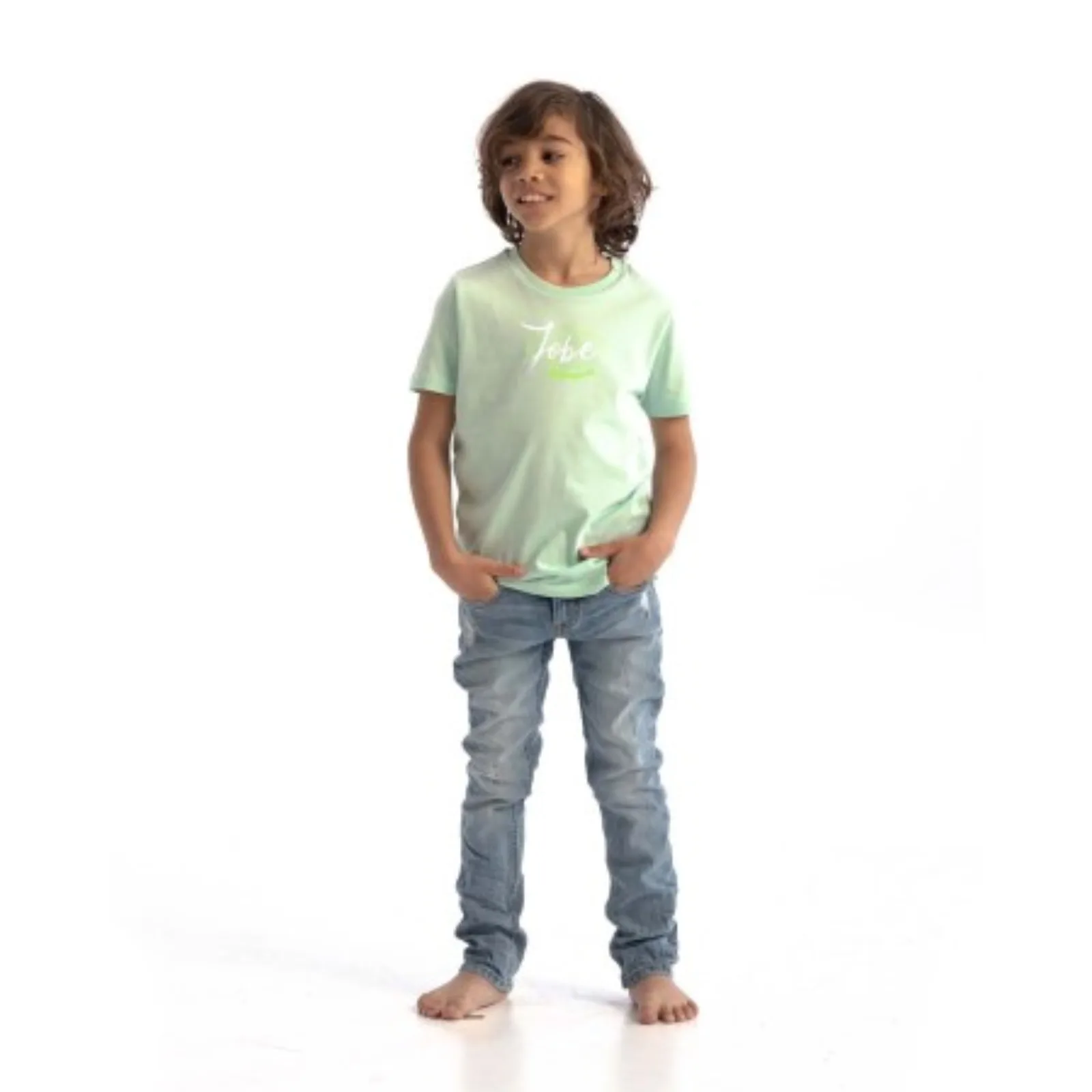 Jobe Casual T-Shirt Çocuk Geyser Yeşil