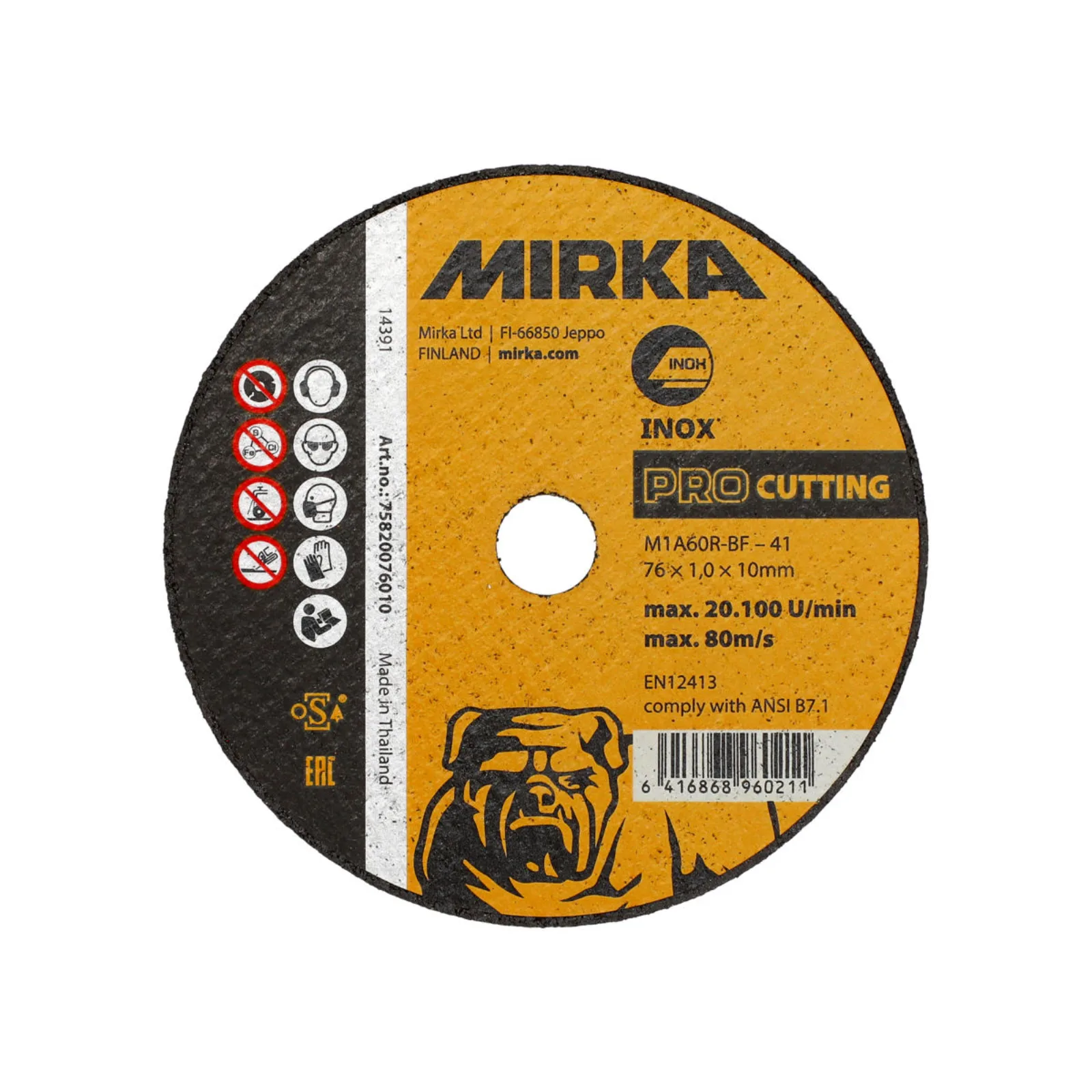 Mirka 0×10 mm Kesme Diski