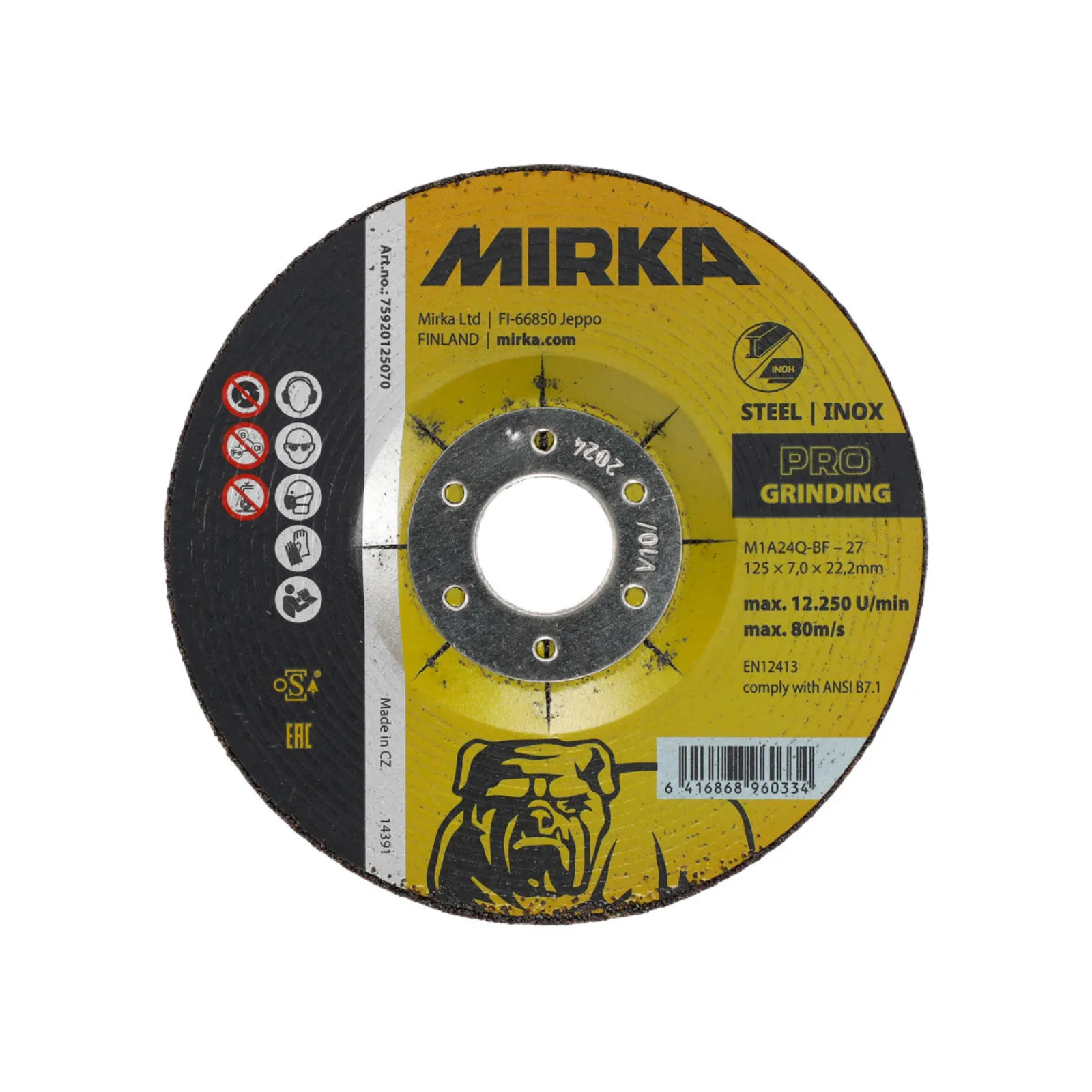 Mirka PRO Grinding 125x7,0x22,2mm M1A24Q-BF I/S