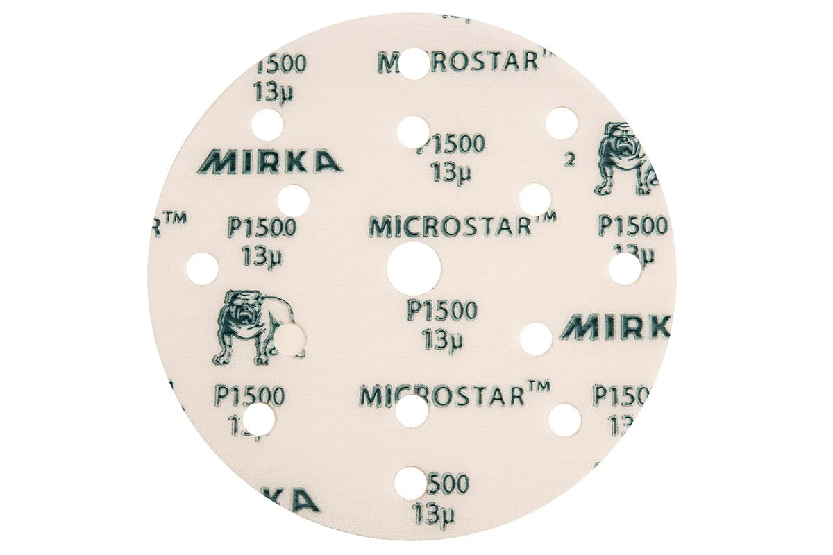 Mirka 150 mm MICROSTAR Premium İnce Disk P2000 15 Delik — 50'li Paket
