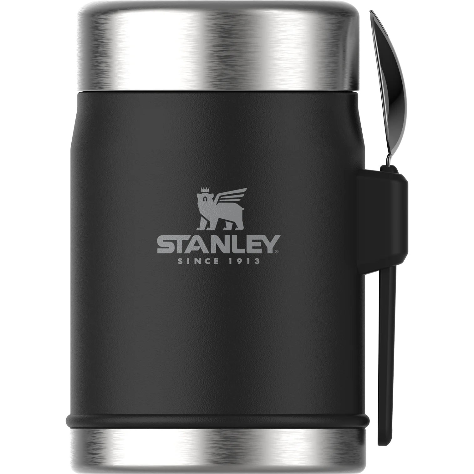 Stanley Legendary Food Jar + Spork – Matte Siyah Pebble