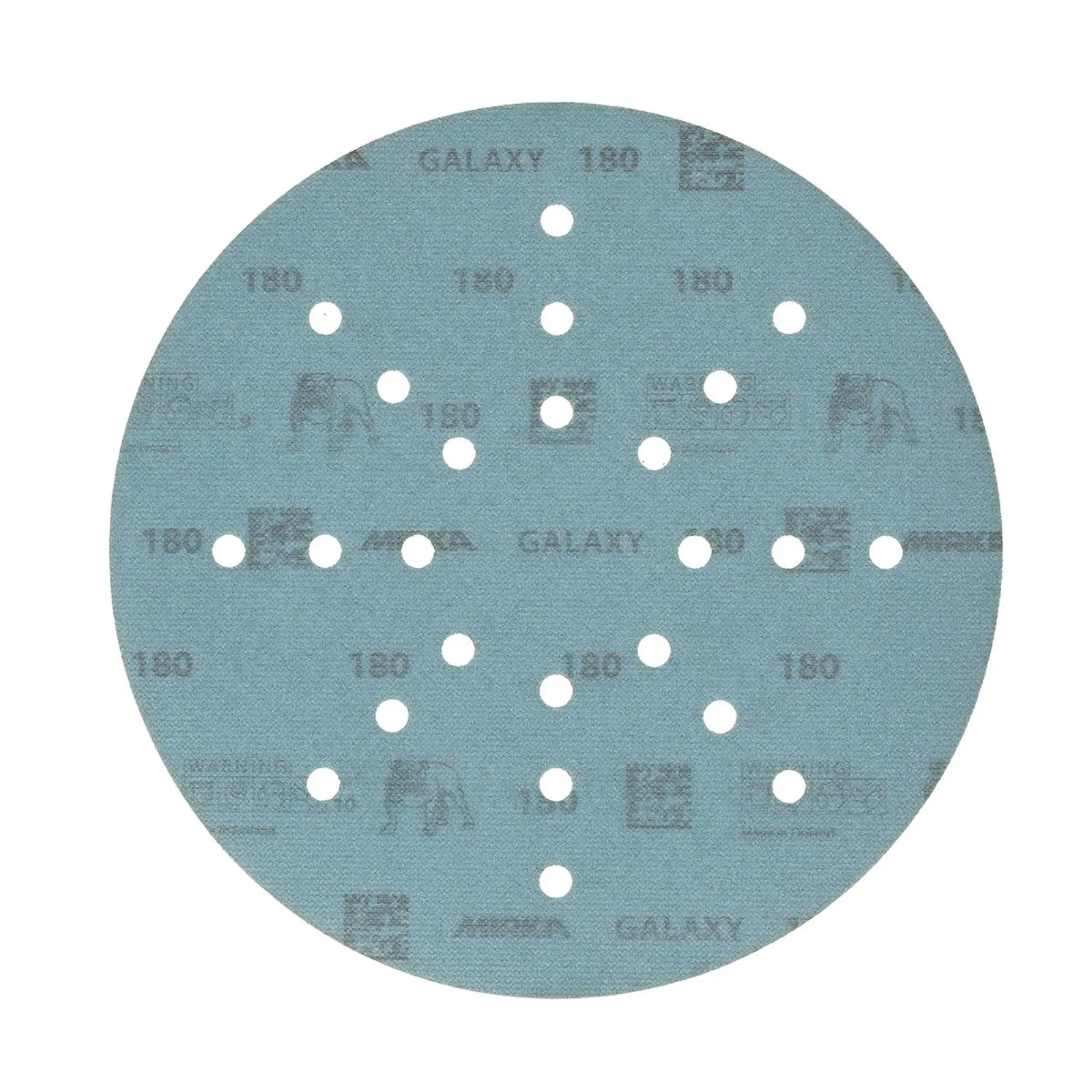 Mirka 225 mm GALAXY Premium Zımpara Diski P180 24 Delik — 25'li Paket