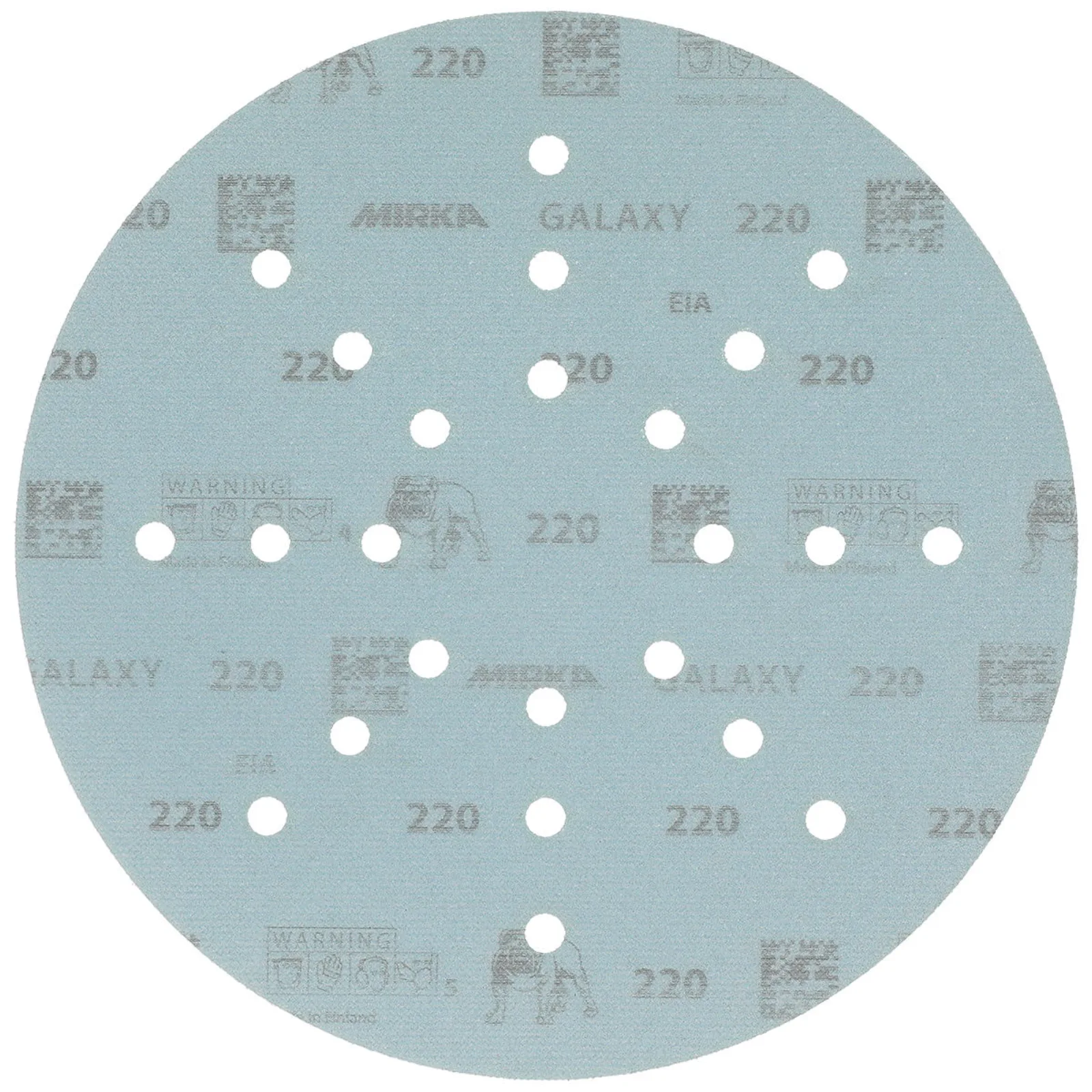 Mirka 225 mm GALAXY Premium Zımpara Diski P220 24 Delik — 25'li Paket