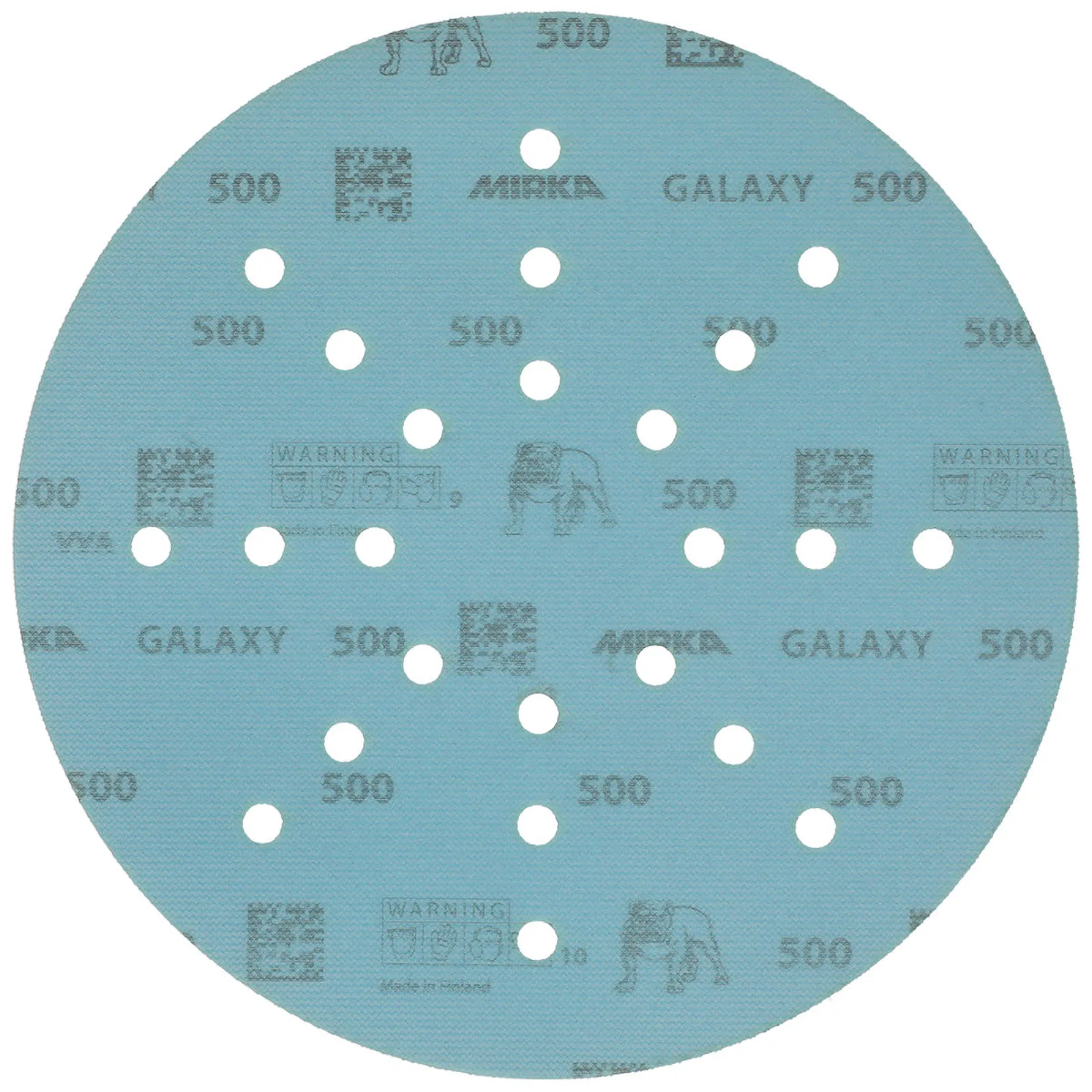 Mirka 225 mm GALAXY Premium Zımpara Diski P500 24 Delik — 25'li Paket