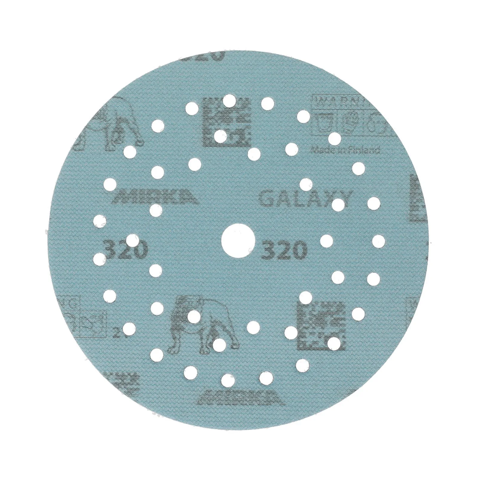 Mirka 125 mm GALAXY Multifit Premium Zımpara Diski P320 — 50'li Paket