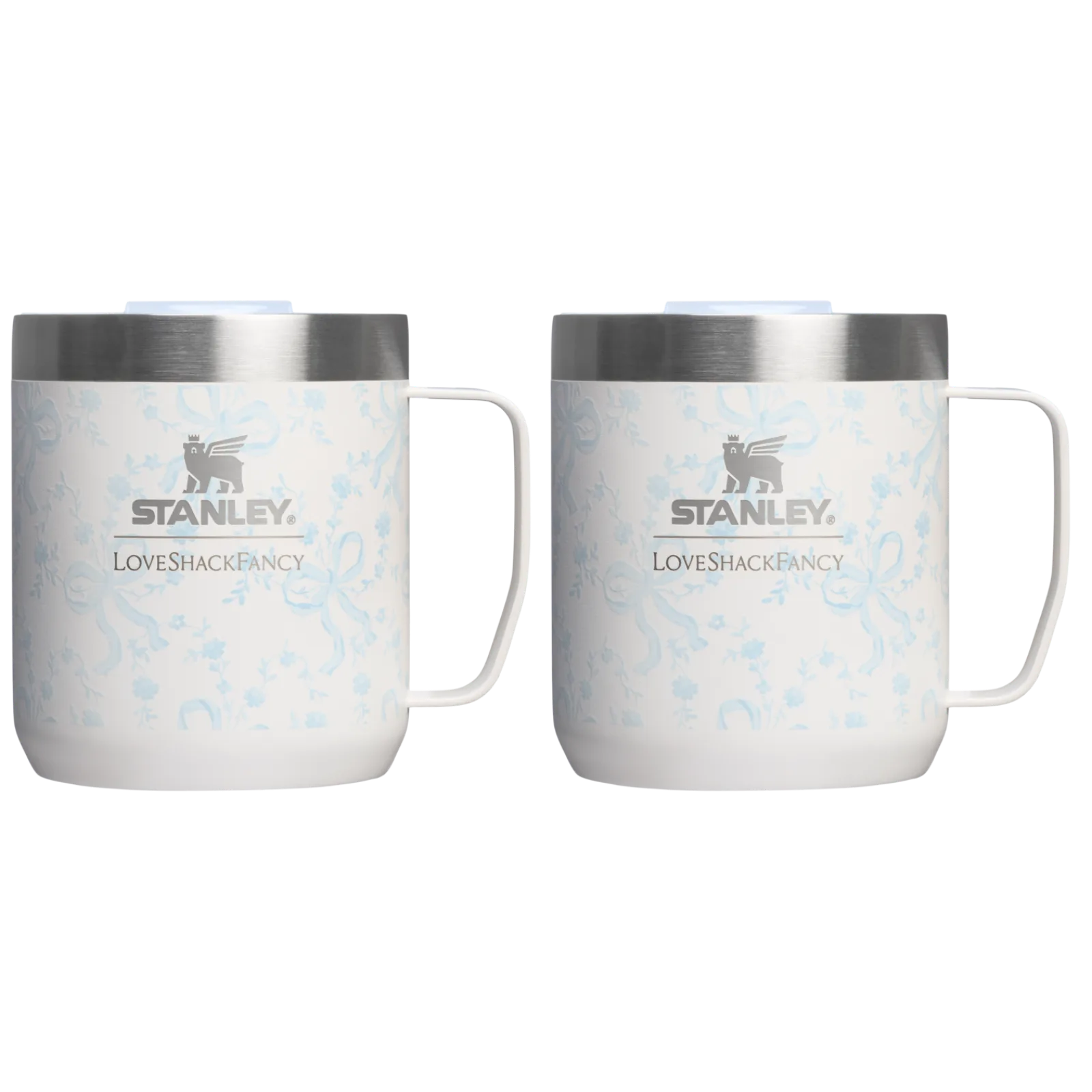 Stanley 1913 x LoveShackFancy Camp Mug Set – Coquette Bow - Winter Ice