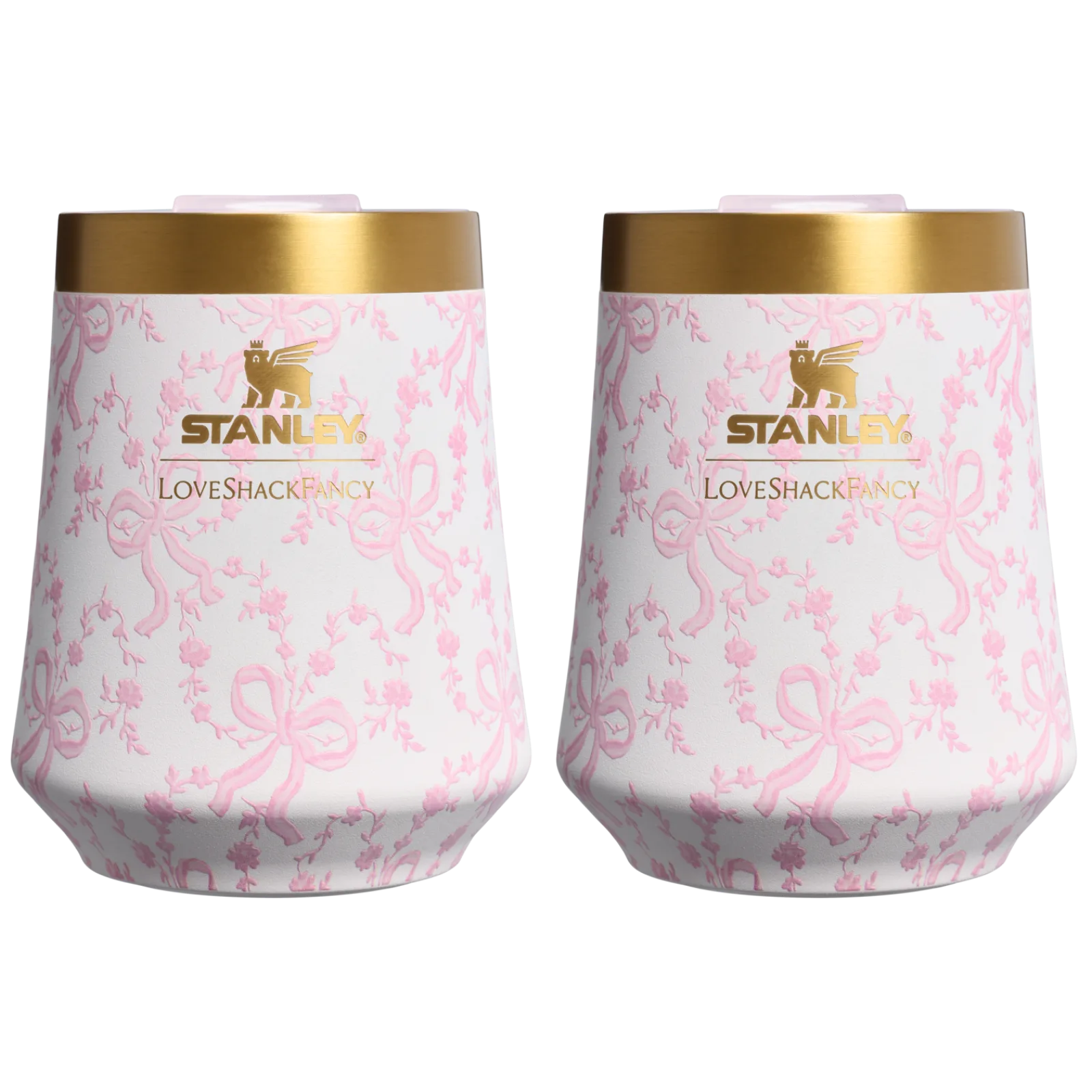 Stanley 1913 x LoveShackFancy Reserve Wine Tumbler Set 2-pack – Coquette Bow - Chantilly