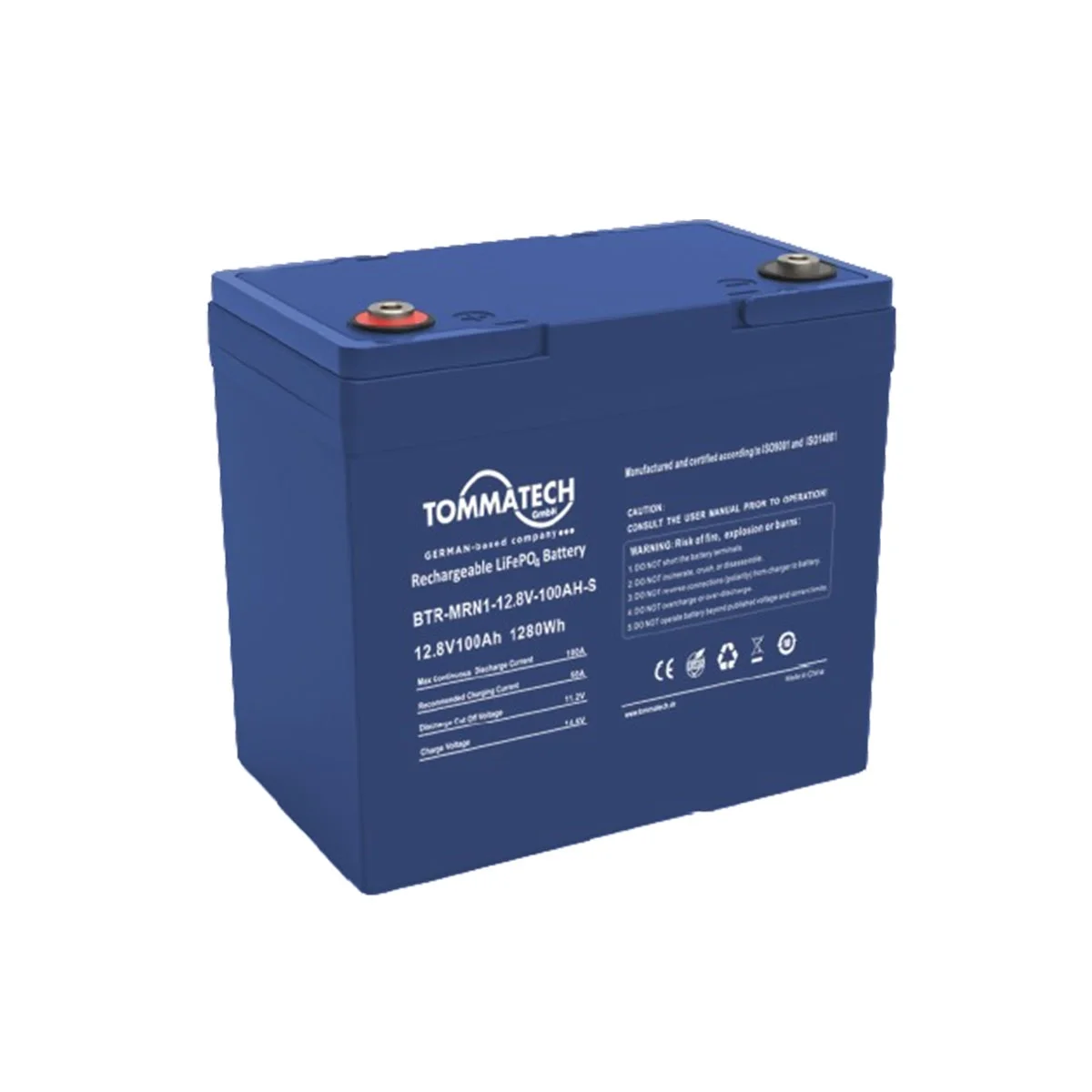 Tommatech LFP MRN1 Series 12.8V 100AH Small LV