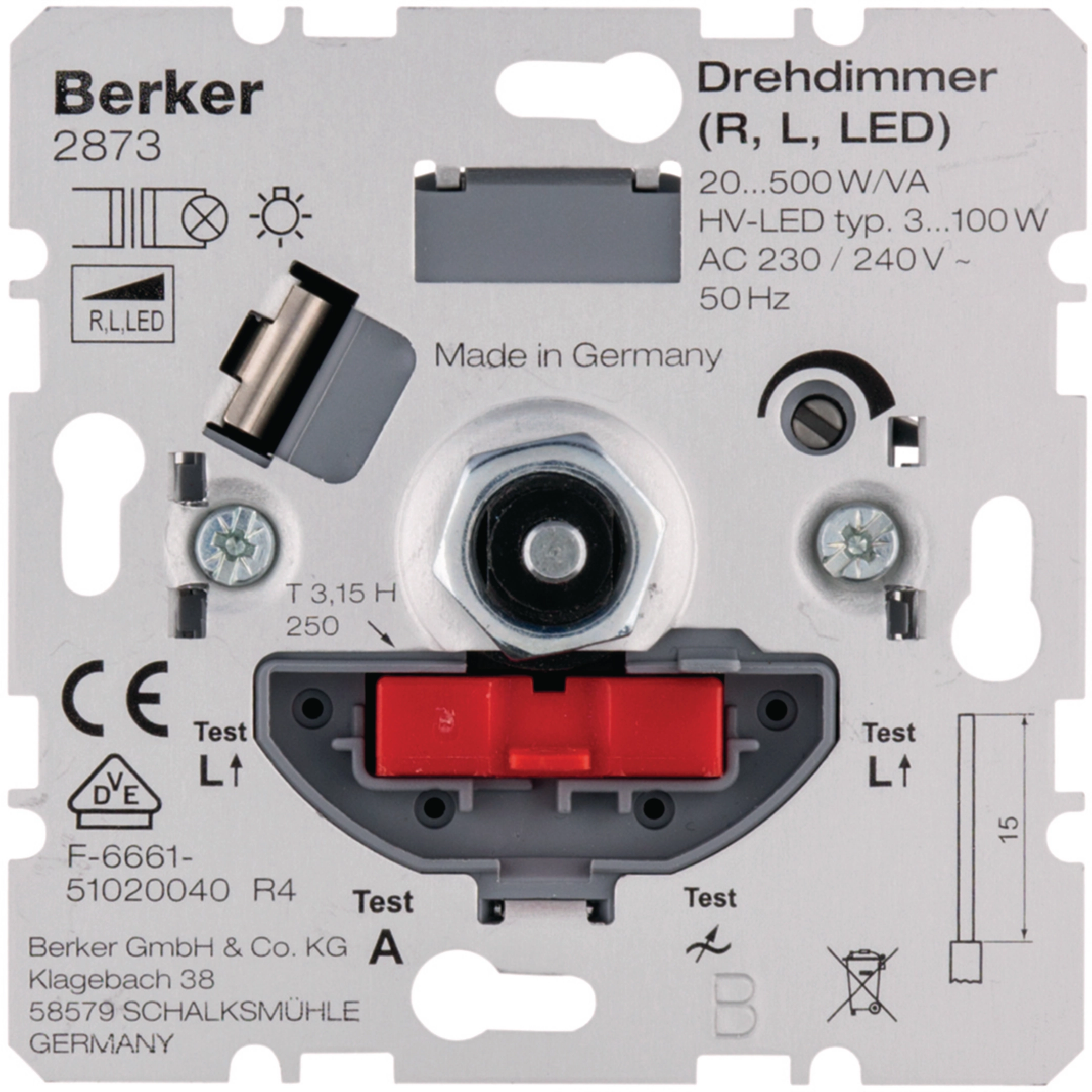 Berker R.3 Dimmer (R - L, LED), Soft Kilit, Işık Kontrolü