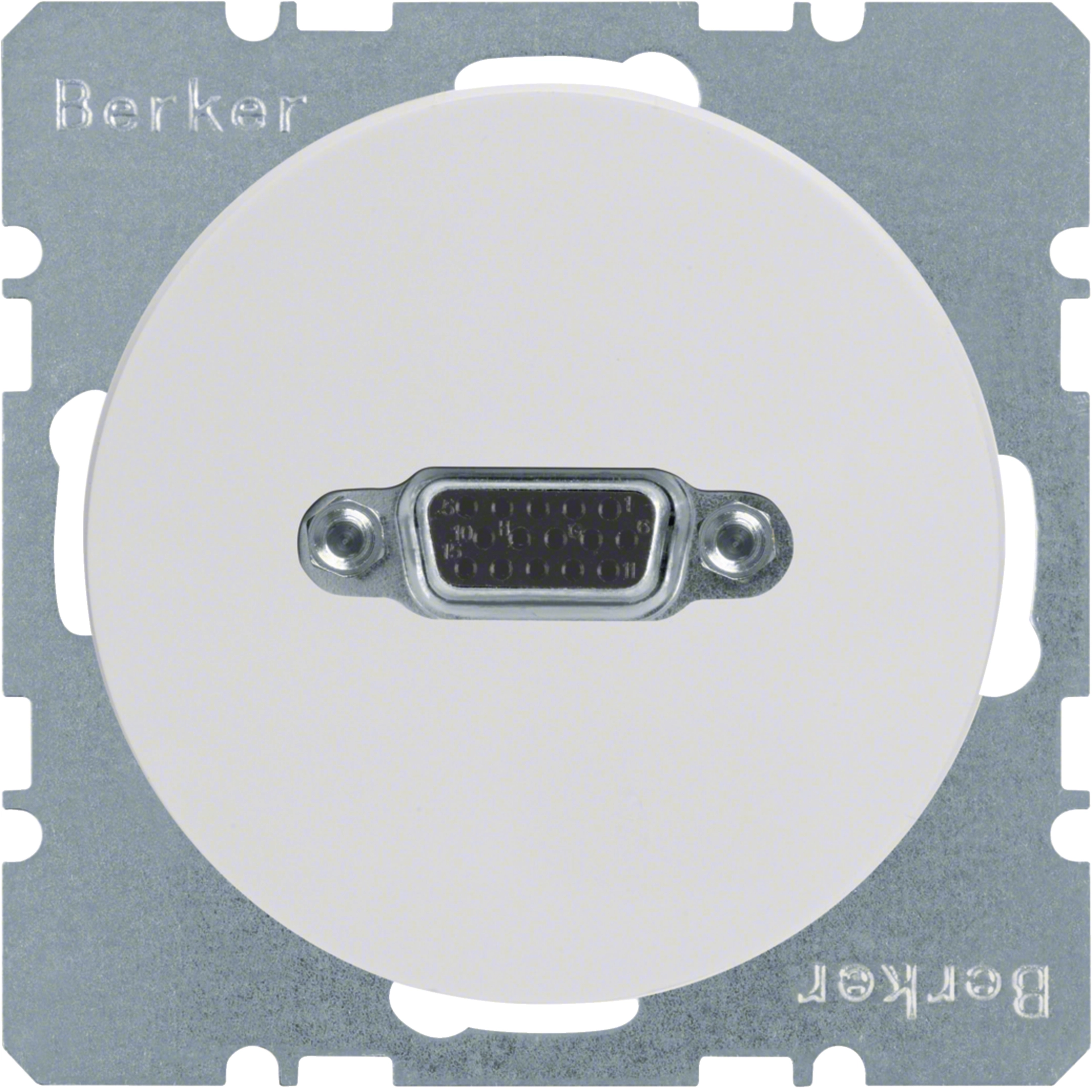 Berker R.3 VGA Priz - Vidalı Terminalleri, Parlak Beyaz