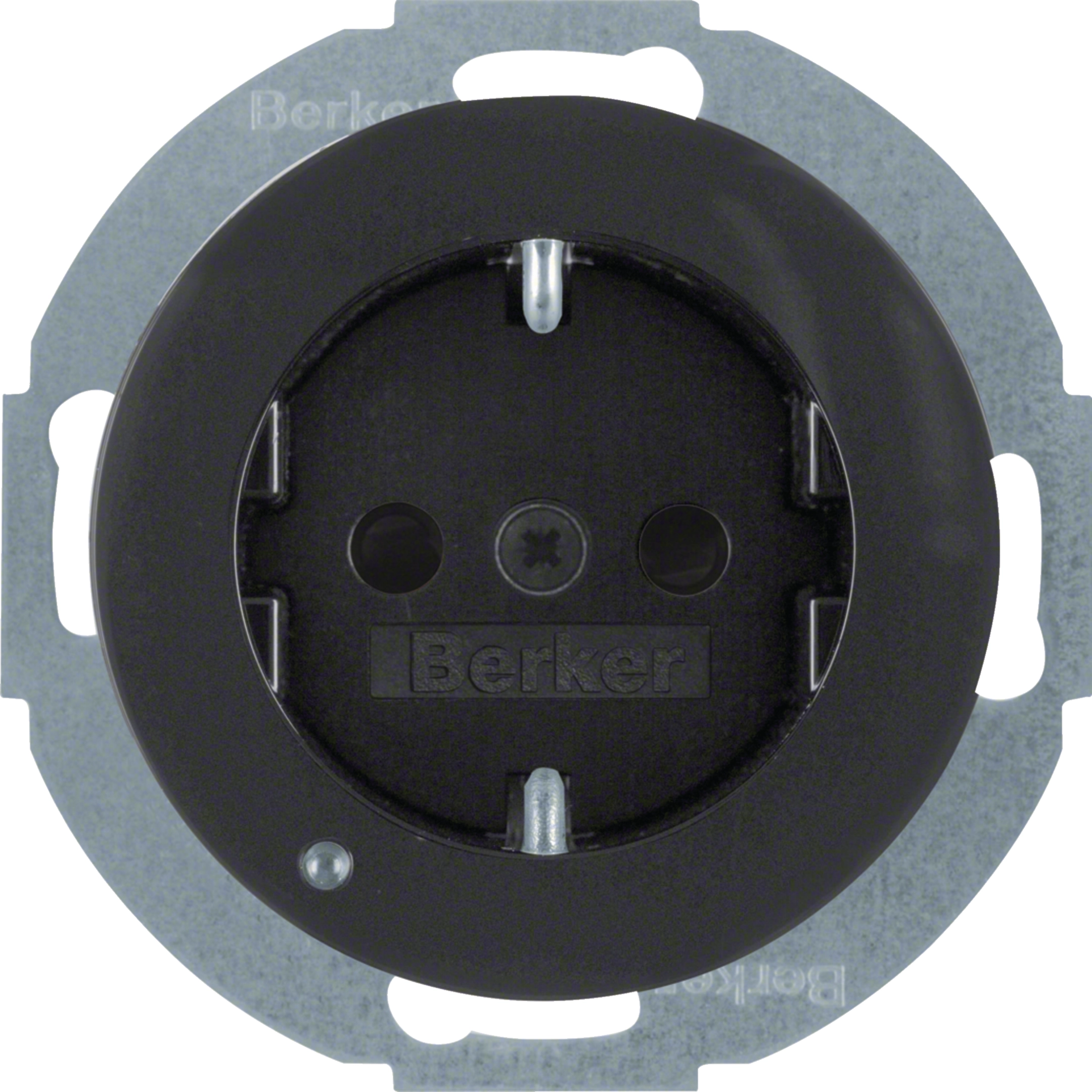 Berker R.3 Priz LED Işıklı.gelişmiş Kontak Koruma - Vidalı Term