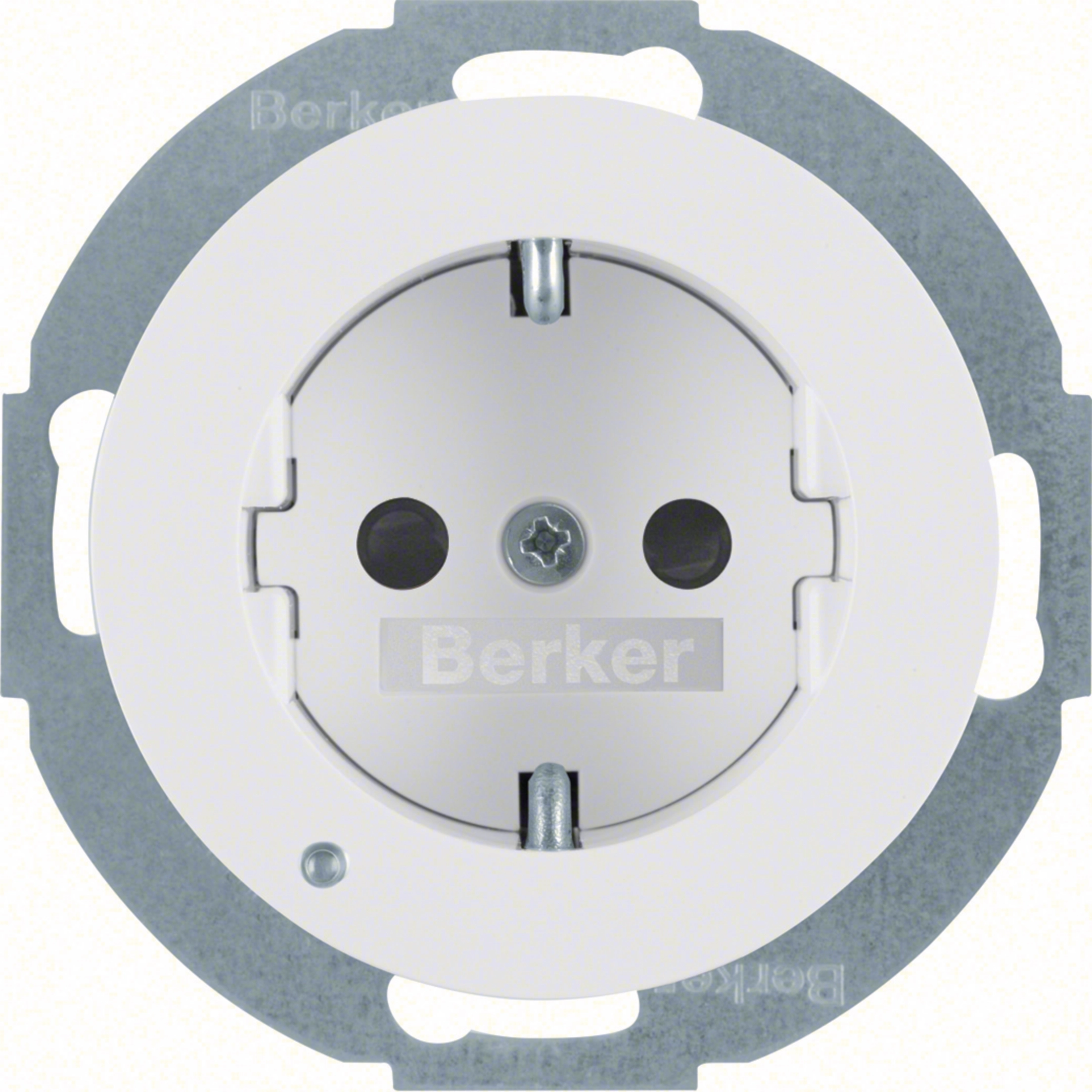 Berker R.3 Priz LED Işıklı.gelişmiş Kontak Koruma - Vidalı Term.R.classic, Beyaz