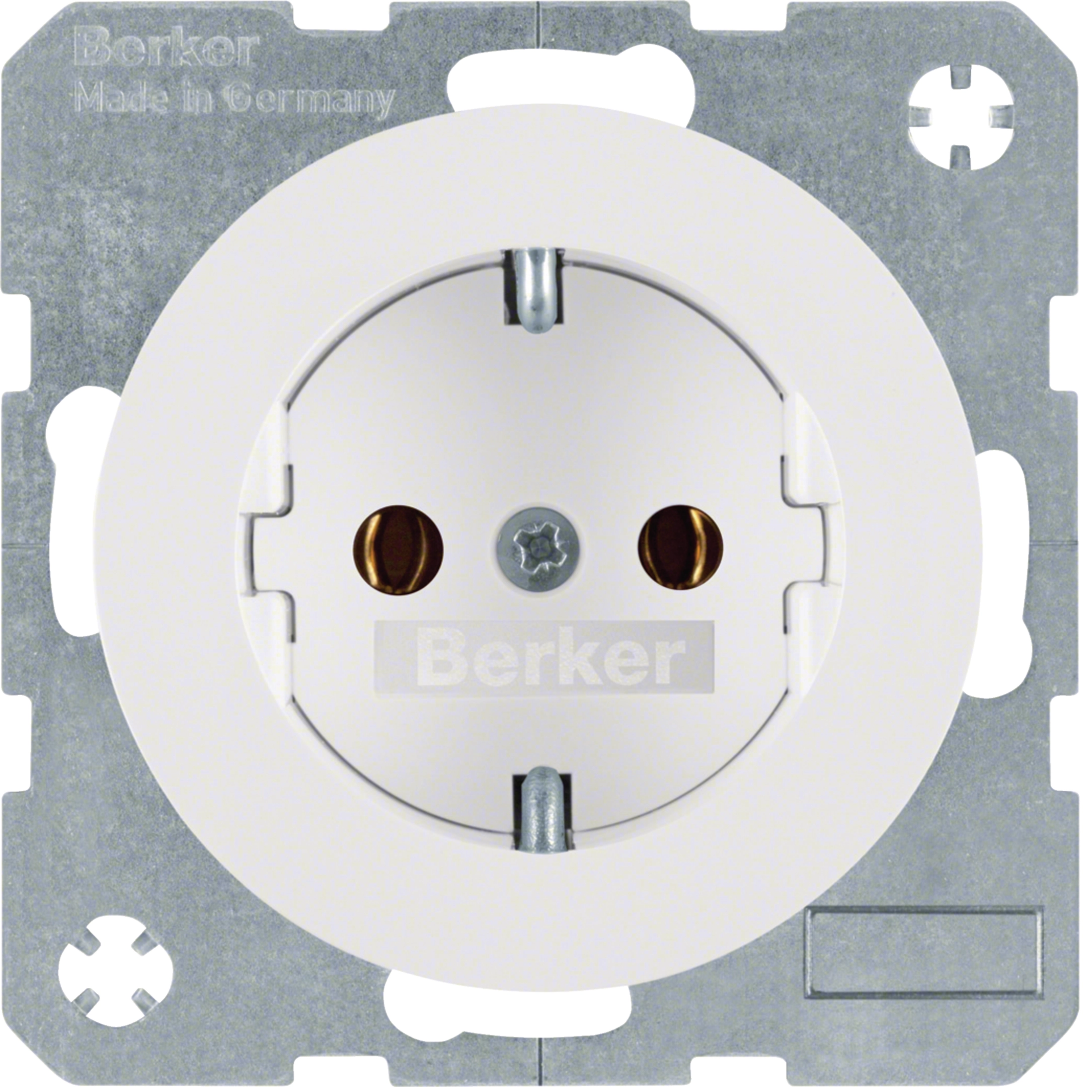Berker R.3 Priz Vidalı Terminalleri - Parlak Beyaz