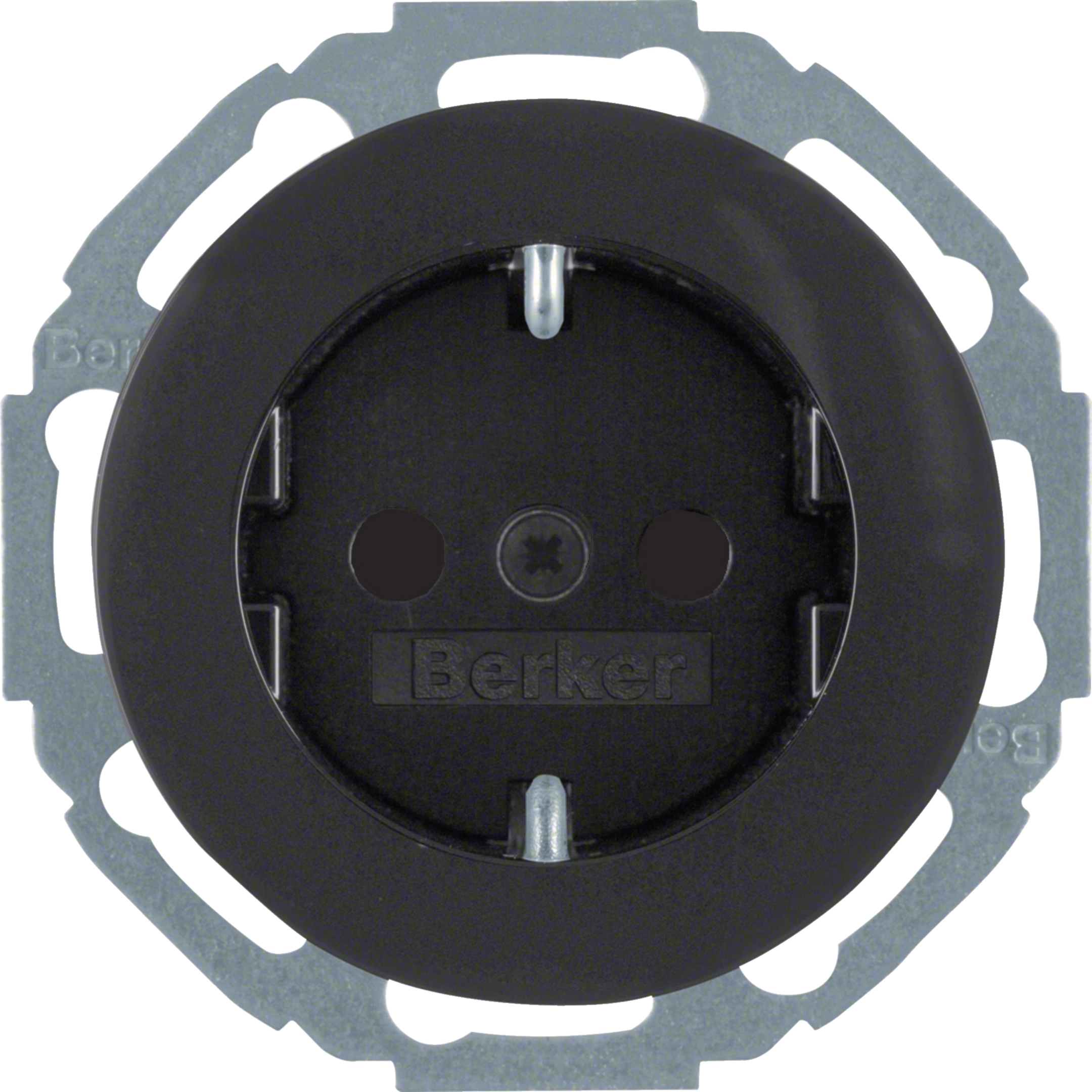 Berker R.3 Priz - Gelişmiş Kontak Koruma, Montaj Yönü 45° (47552045)
