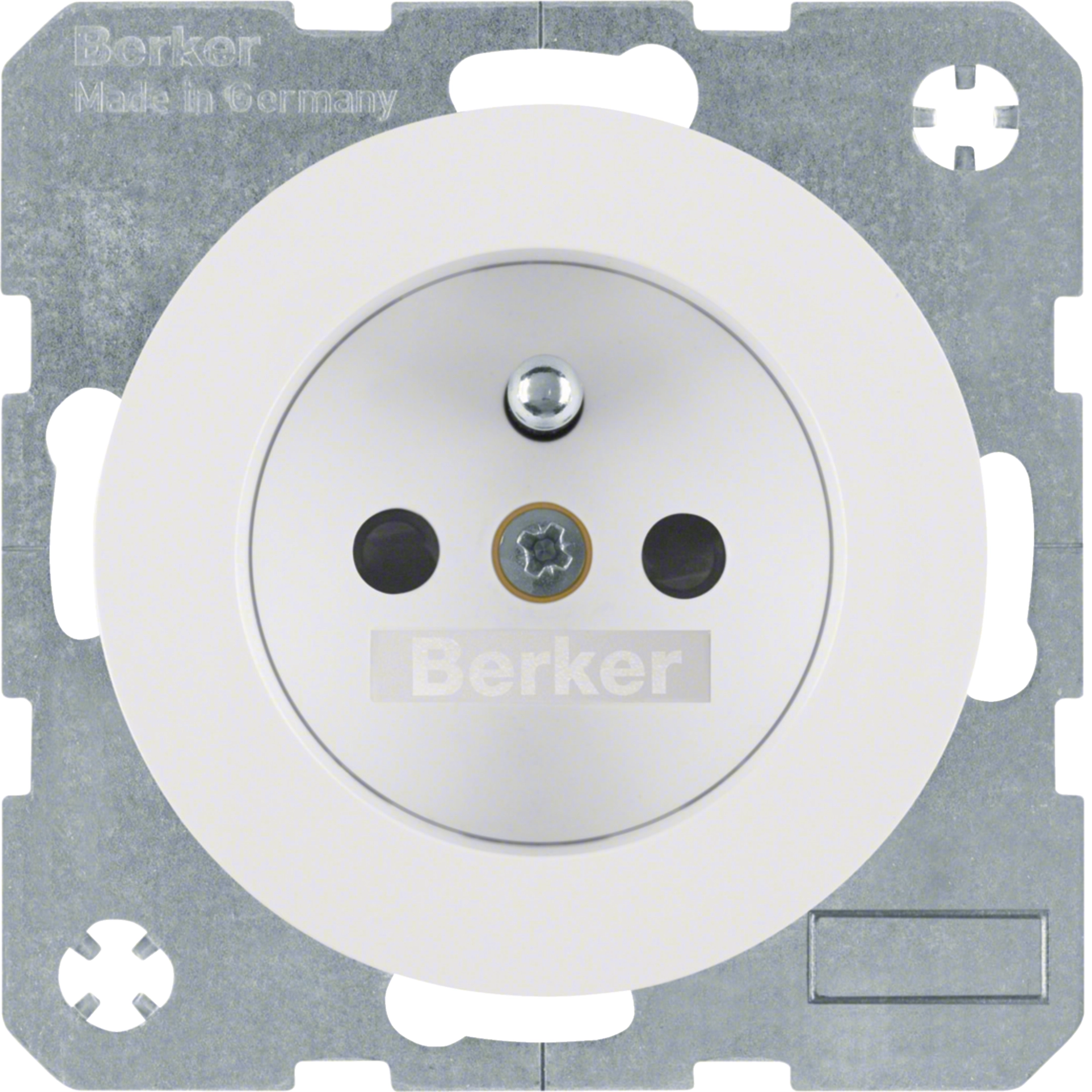 Berker R.3 Topraklı Priz - Gelişmiş Kontak Koruma, Parlak Beyaz