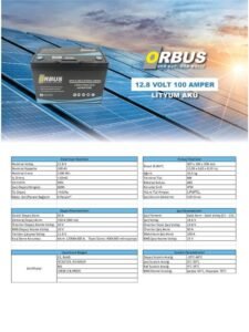 Orbus Lityum 12.8V 100Ah LiFePO4 Akü