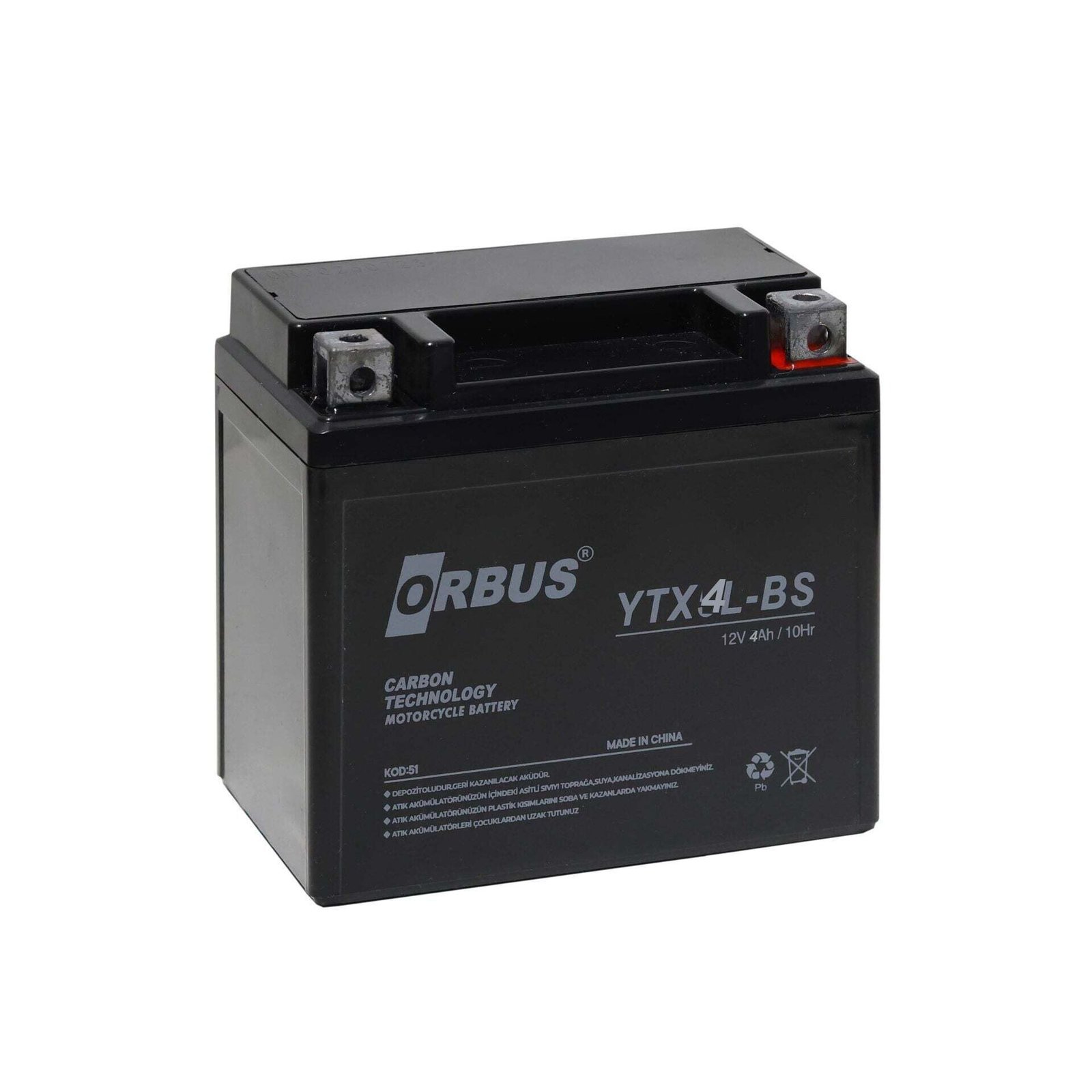 Orbus Ytx4l-Bs Motosiklet Aküsü