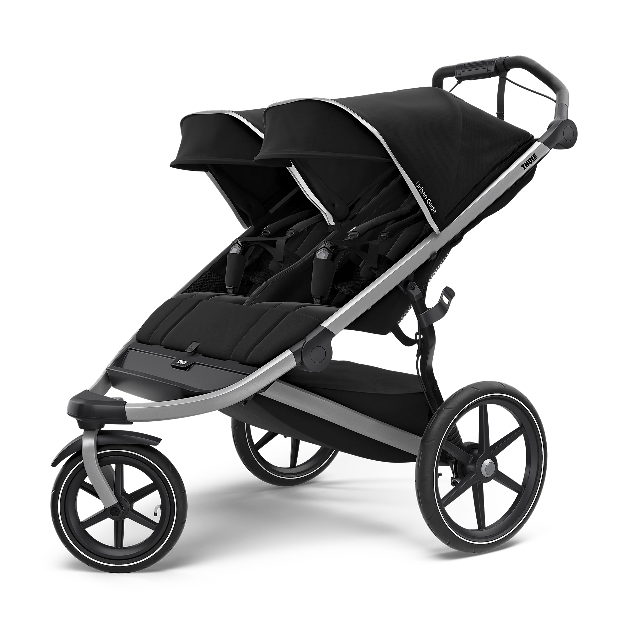 Thule Urban Glide 2 Double İkiz Bebek Arabası Alüminyum/Siyah