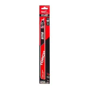 Milwaukee Kılıç Testere Bıçağı TORCH NITRUS Karbür Dökme Demir 300 mm 8 TPI — Tekli