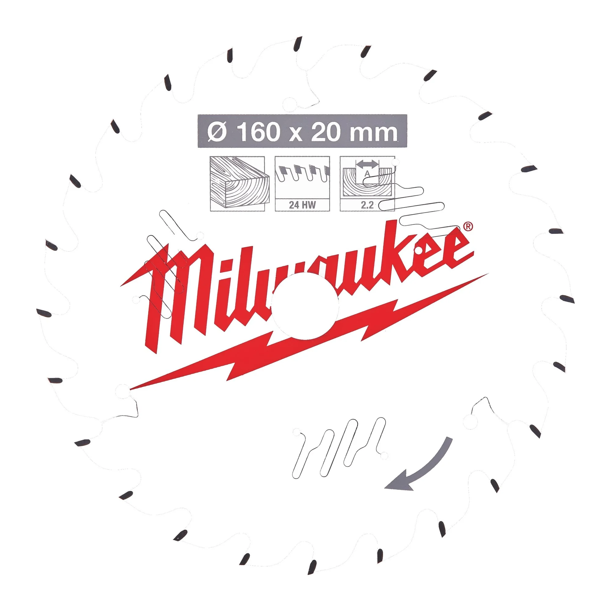 Milwaukee Daire Testere CSB PW 160 × 20 × 2-2 × 24 ATB