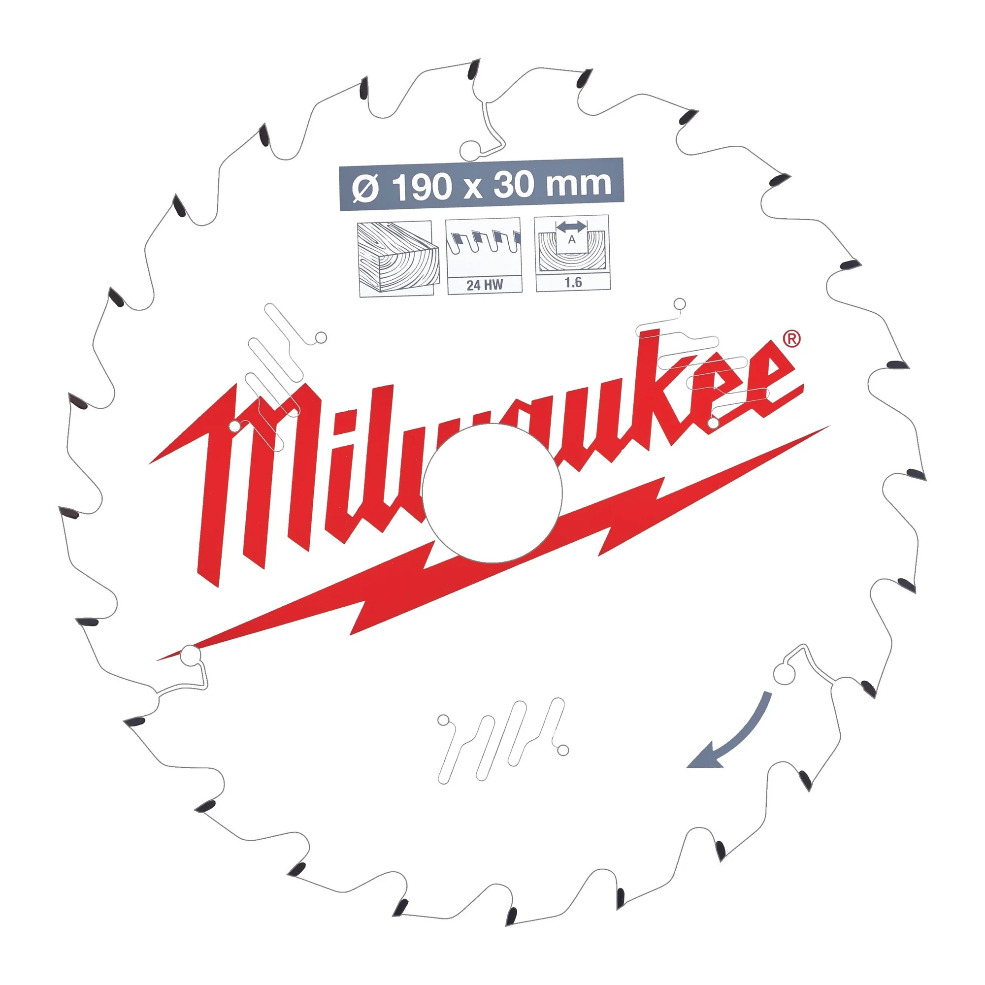 Milwaukee Daire Testere CSB PW 190 × 30 × 1,6 × 24DİŞ M18 BLCS66
