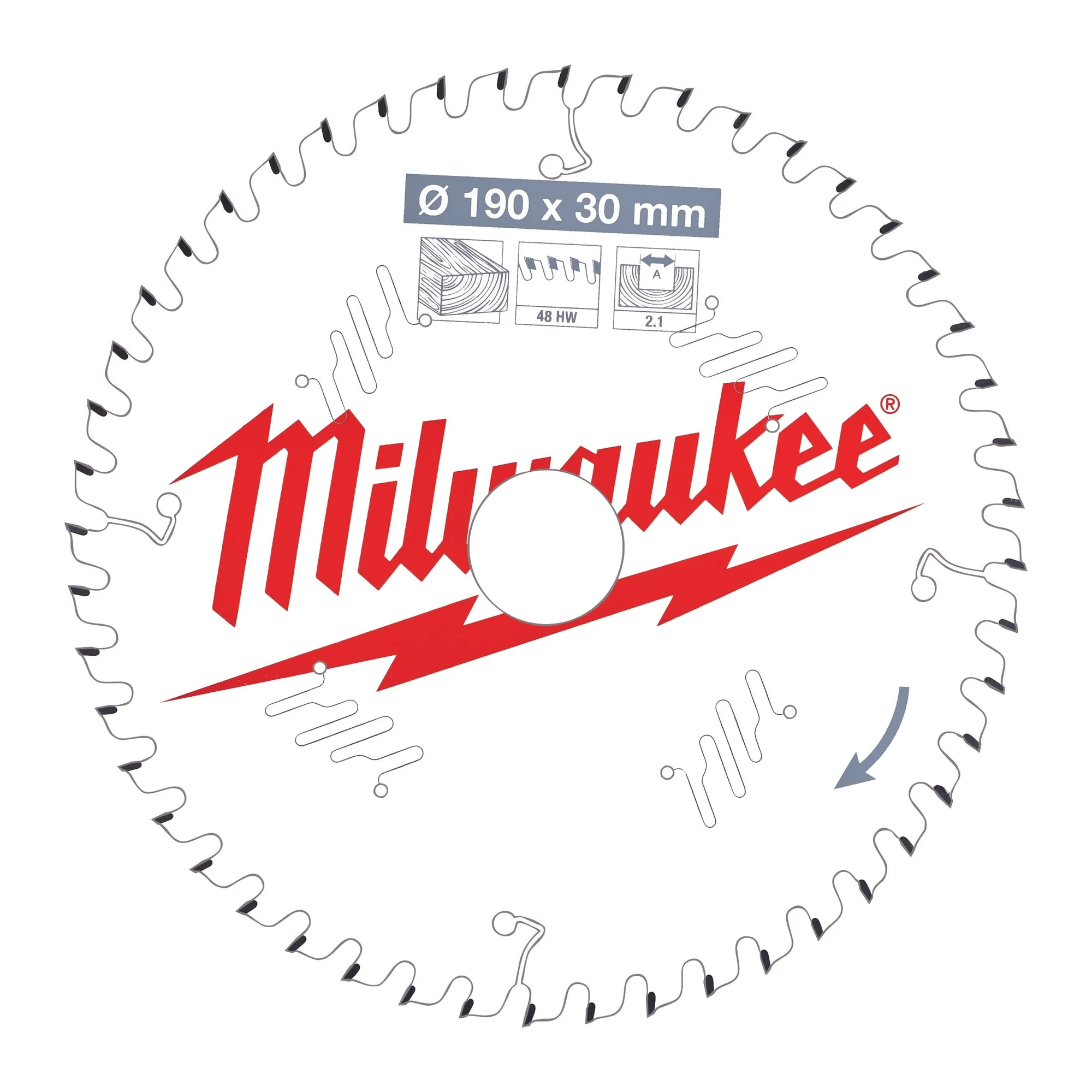 Milwaukee Daire Testere CSB PW 190 × 30 × 2,1 × 48ATB M18 FMS190