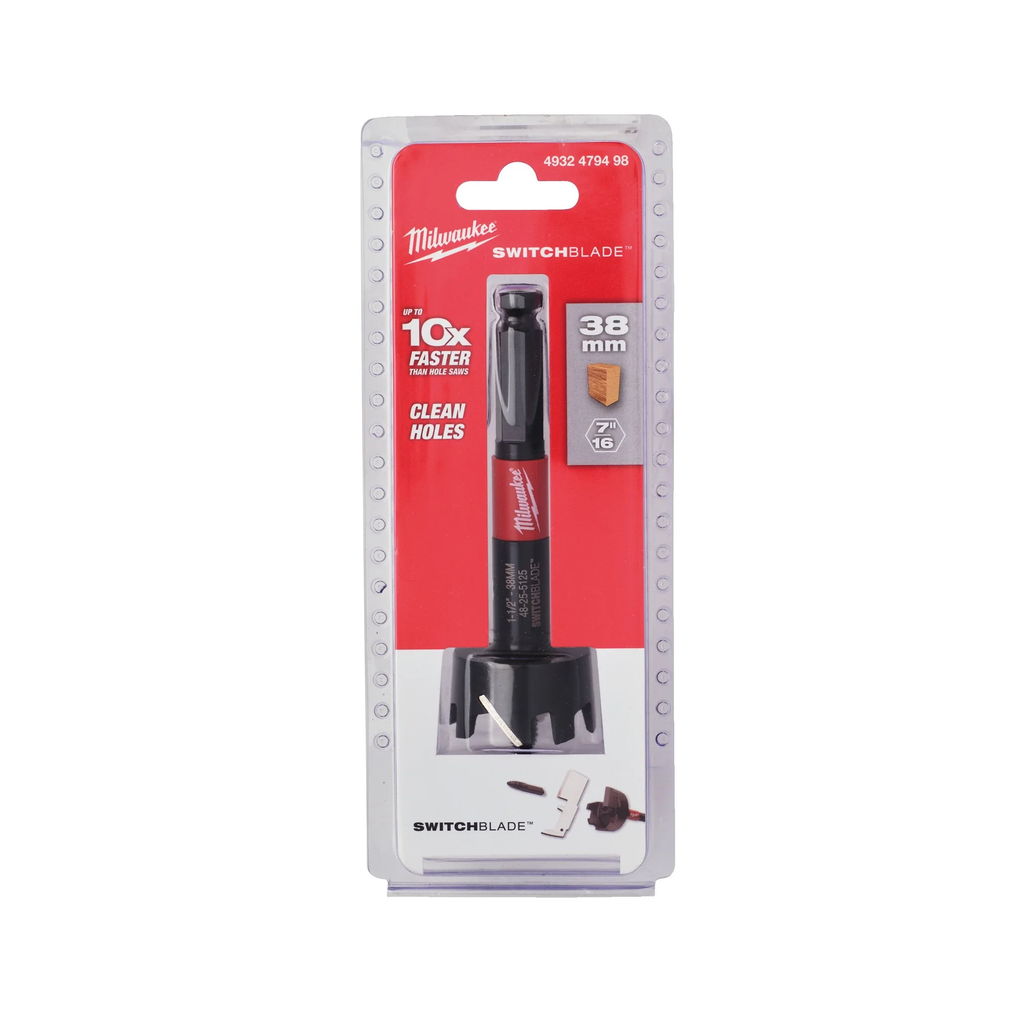 Milwaukee SWITCHBLADE Selfeed Ahşap Matkap Ucu Ø 38 mm