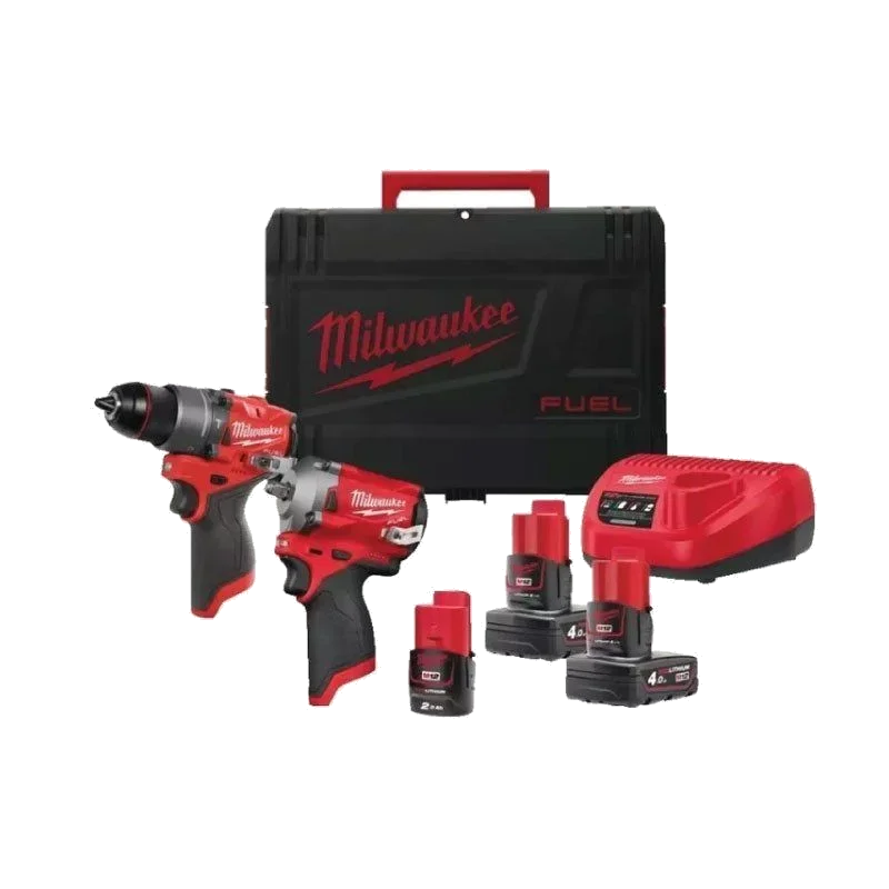 Milwaukee M12 Fpp2h2-423x 2'li Set (darbeli Matkap, & Somun Sıkma)