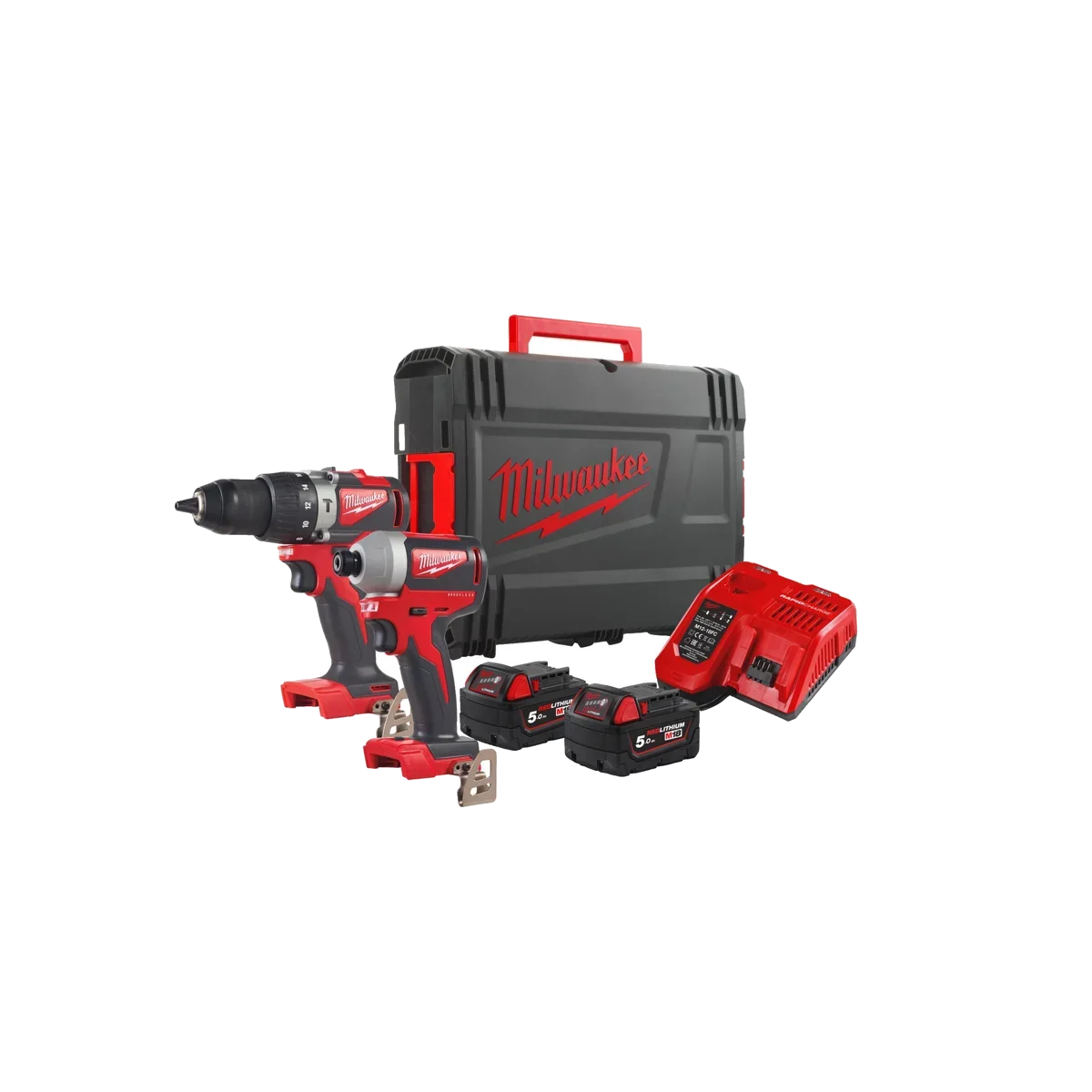 Milwaukee M18 Blpp2a2-502x Kömürsüz Darbeli Matkap Ve Kömürsüz 1/4 ̋ Hex Darbeli Vidalama İkili Set